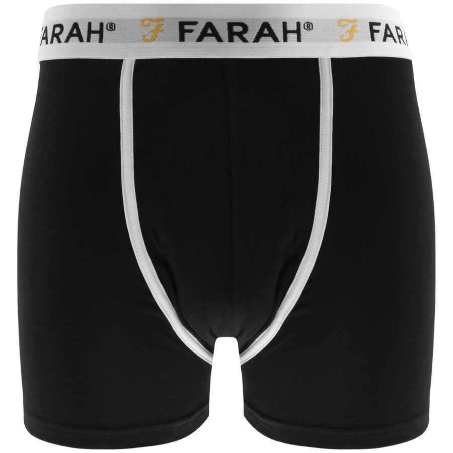 Alternative Image for ProductFarah Vintage Lundy 2 Pack Boxer Shorts Black2